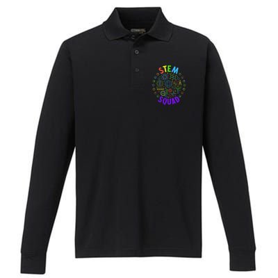 Stem Squad Science Technology Engineering And Math Performance Long Sleeve Polo