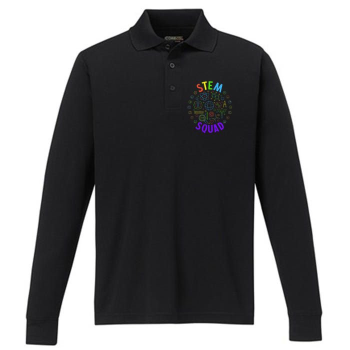 Stem Squad Science Technology Engineering And Math Performance Long Sleeve Polo