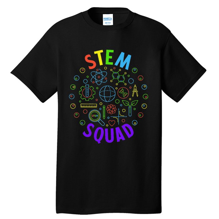 Stem Squad Science Technology Engineering And Math Tall T-Shirt