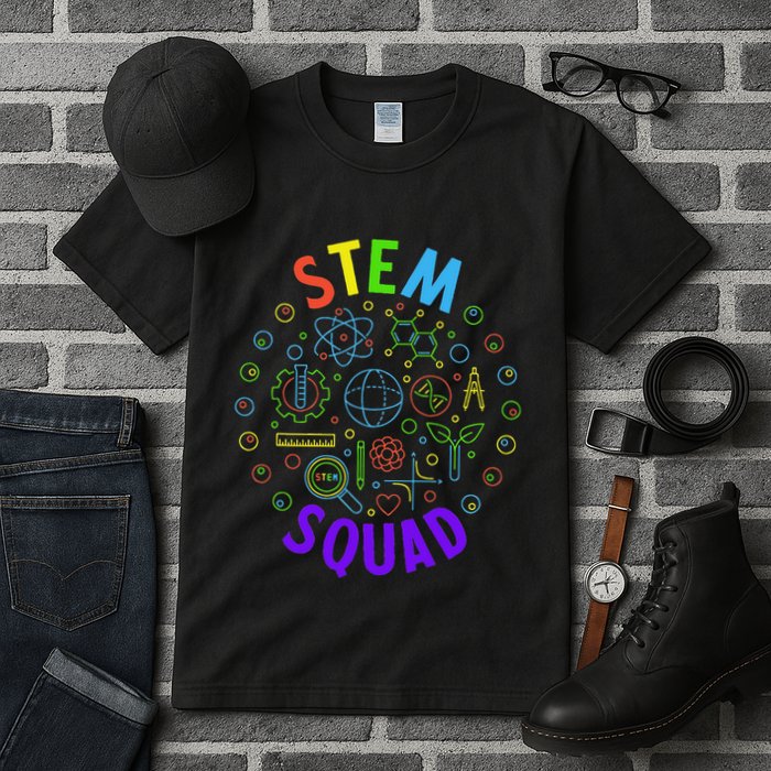 Stem Squad Science Technology Engineering And Math Tall T-Shirt
