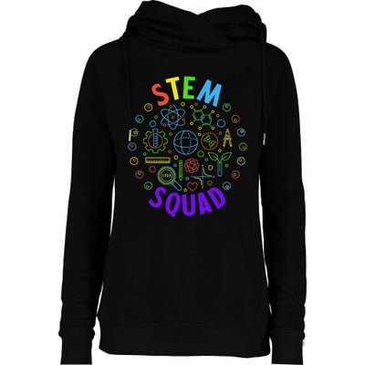 Stem Squad Science Technology Engineering And Math Womens Funnel Neck Pullover Hood