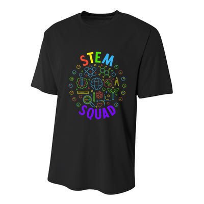 Stem Squad Science Technology Engineering And Math Youth Performance Sprint T-Shirt