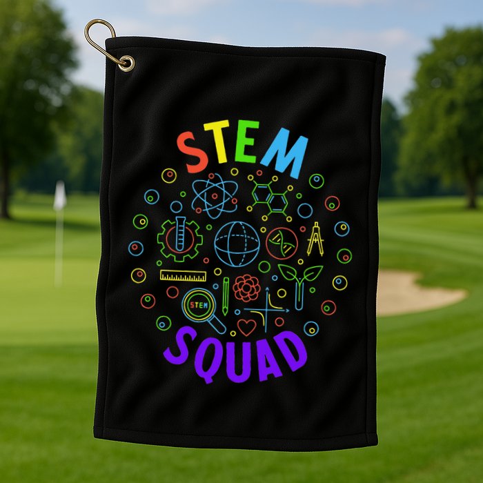 Stem Squad Science Technology Engineering And Math Golf Towel