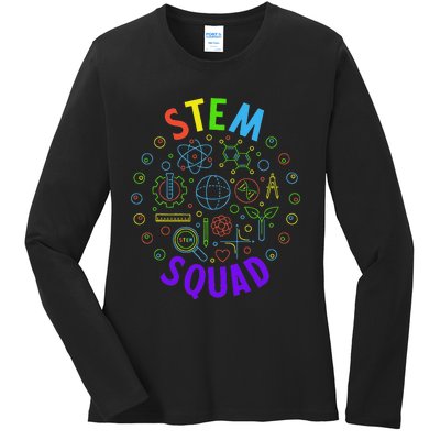 Stem Squad Science Technology Engineering And Math Ladies Long Sleeve Shirt