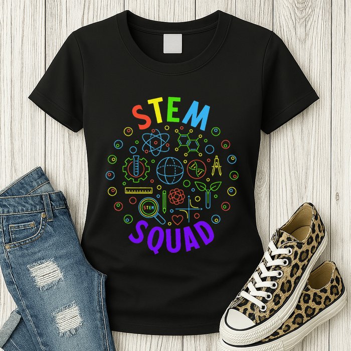 Stem Squad Science Technology Engineering And Math Womens T-Shirt