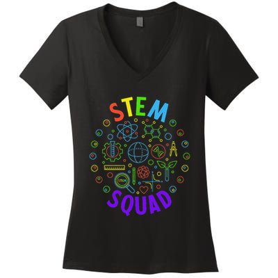 Stem Squad Science Technology Engineering And Math Women's V-Neck T-Shirt