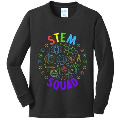 Stem Squad Science Technology Engineering And Math Kids Long Sleeve Shirt