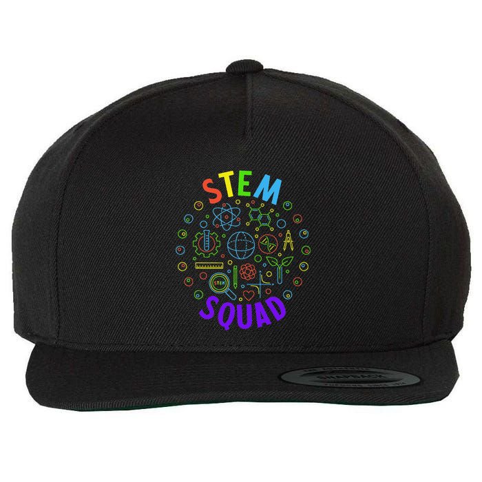 Stem Squad Science Technology Engineering And Math Wool Snapback Cap