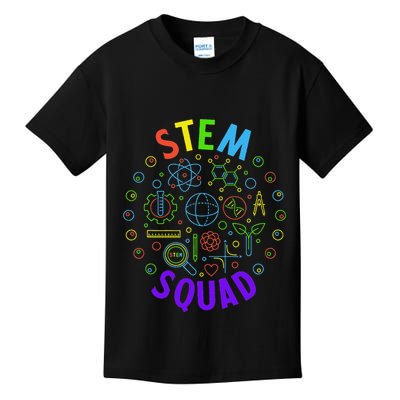 Stem Squad Science Technology Engineering And Math Kids T-Shirt