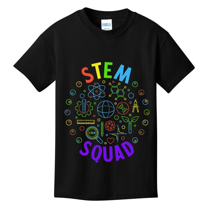 Stem Squad Science Technology Engineering And Math Kids T-Shirt