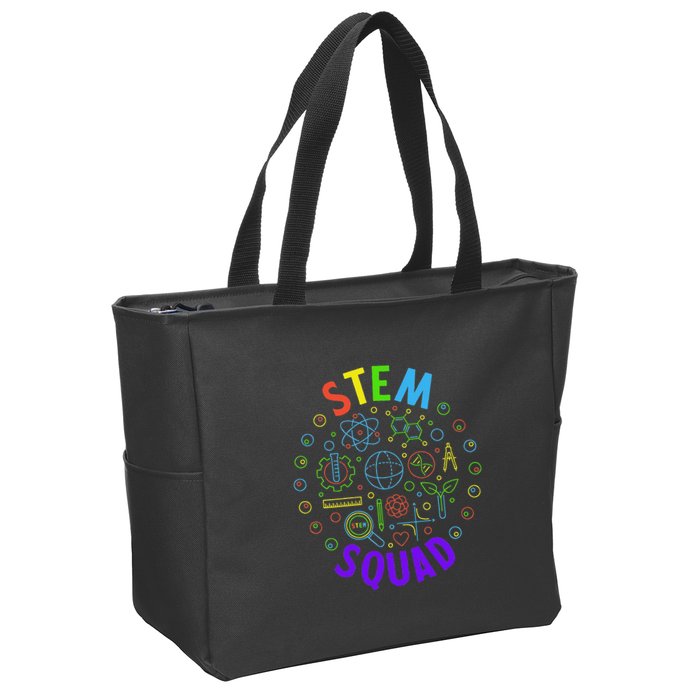 Stem Squad Science Technology Engineering And Math Zip Tote Bag