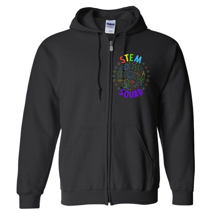 Stem Squad Science Technology Engineering And Math Full Zip Hoodie