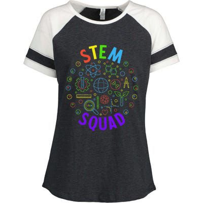 Stem Squad Science Technology Engineering And Math Enza Ladies Jersey Colorblock Tee