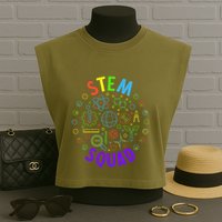 Stem Squad Science Technology Engineering And Math Garment-Dyed Women's Muscle Tee