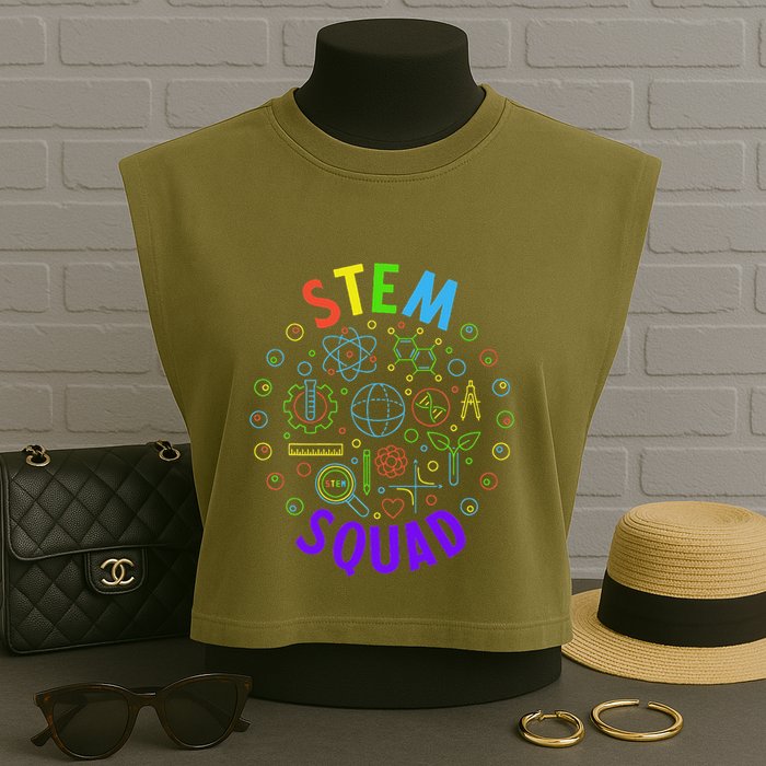 Stem Squad Science Technology Engineering And Math Garment-Dyed Women's Muscle Tee