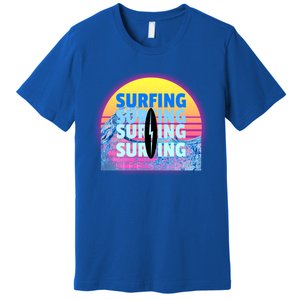 Surfer Sun Surfing All Day Long Ocean Vacation Fun In Sun Funny Gift Premium T-Shirt