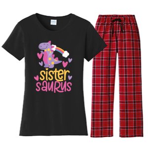 Sistersaurus Sister Saurus Dinosaur Women's Flannel Pajama Set