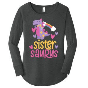 Sistersaurus Sister Saurus Dinosaur Women's Perfect Tri Tunic Long Sleeve Shirt