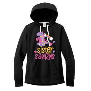 Sistersaurus Sister Saurus Dinosaur Women's Fleece Hoodie