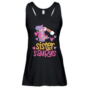 Sistersaurus Sister Saurus Dinosaur Ladies Essential Flowy Tank