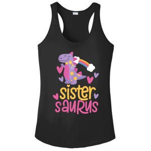 Sistersaurus Sister Saurus Dinosaur Ladies PosiCharge Competitor Racerback Tank