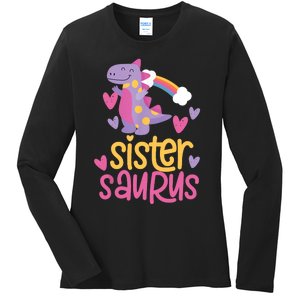 Sistersaurus Sister Saurus Dinosaur Ladies Long Sleeve Shirt