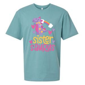 Sistersaurus Sister Saurus Dinosaur Sueded Cloud Jersey T-Shirt