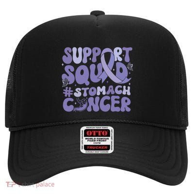 Support Squad Stomach Cancer Awareness High Crown Mesh Back Trucker Hat