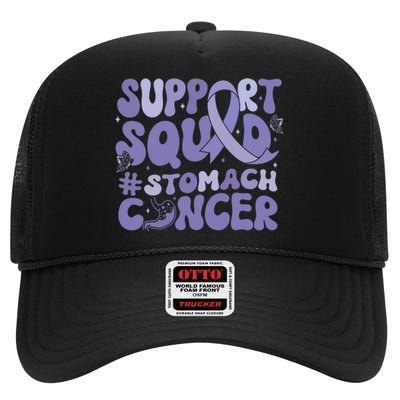 Support Squad Stomach Cancer Awareness High Crown Mesh Back Trucker Hat