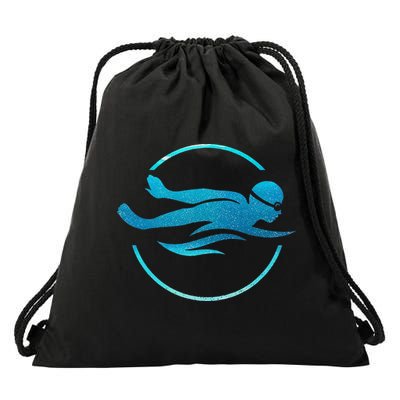 Swimmer Swimming Swim Team Drawstring Bag