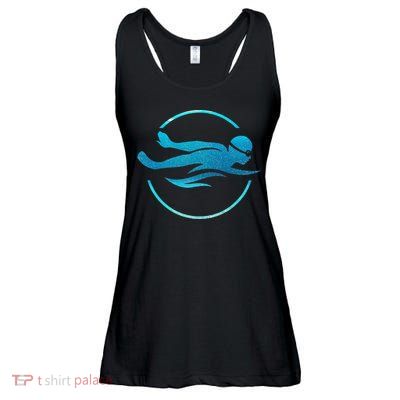Swimmer Swimming Swim Team Ladies Essential Flowy Tank