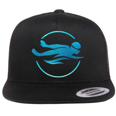 Swimmer Swimming Swim Team Flatbill Hat