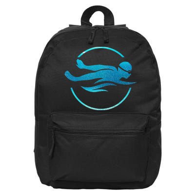 Swimmer Swimming Swim Team 16 in Basic Backpack