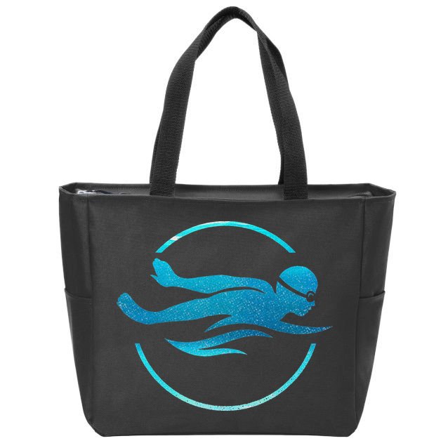 Swimmer Swimming Swim Team Zip Tote Bag