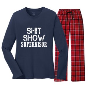 ShitShow Supervisor Women's Long Sleeve Flannel Pajama Set 