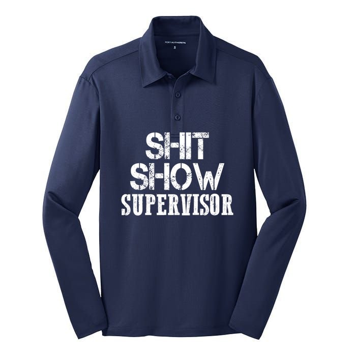 ShitShow Supervisor Silk Touch Performance Long Sleeve Polo