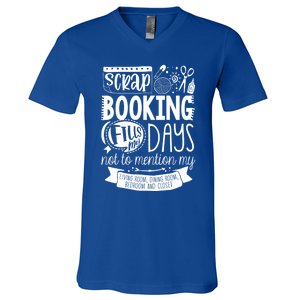 Scrapbooking Scrapbooker Scrapbooking Fills My Days Funny Funny Gift V-Neck T-Shirt