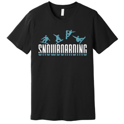 Snowboarding Snowboard Snowboarders slopes snowboarding Premium T-Shirt