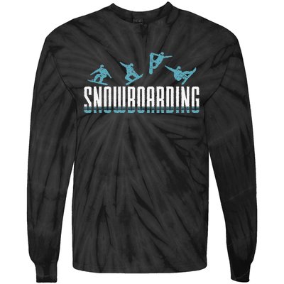 Snowboarding Snowboard Snowboarders slopes snowboarding Tie-Dye Long Sleeve Shirt