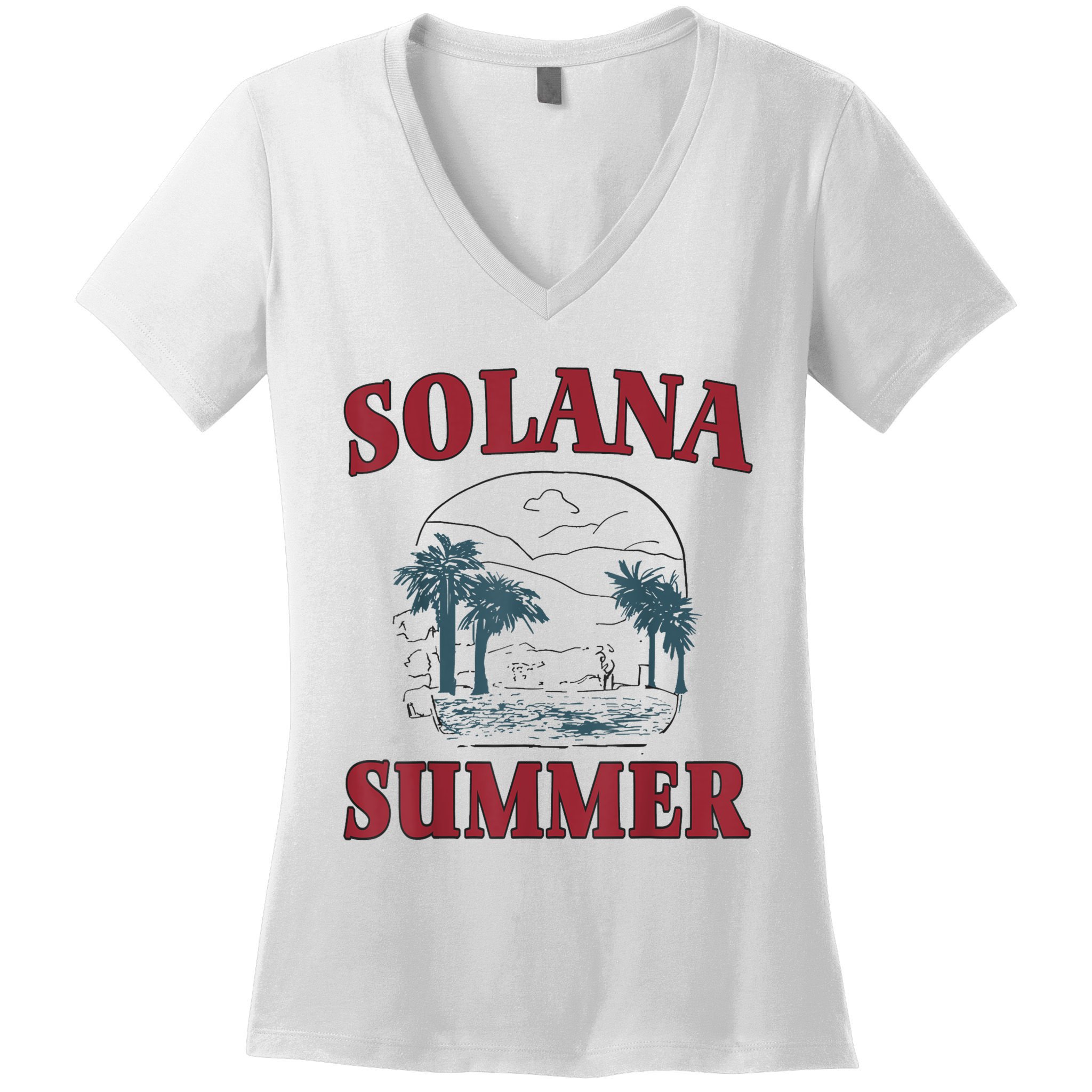 Solana Summer Women's V-Neck T-Shirt