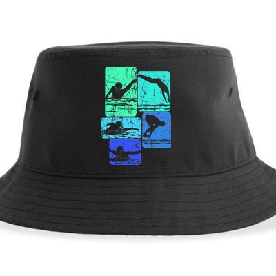 Swimming Swimmers Sustainable Bucket Hat