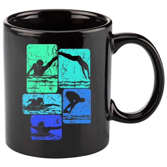 Swimming Swimmers 11oz C Handle Ceramic Mug
