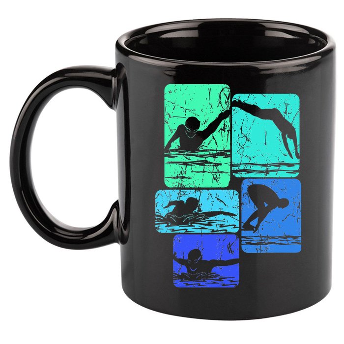 Swimming Swimmers 11oz C Handle Ceramic Mug