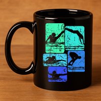 Swimming Swimmers 11oz C Handle Ceramic Mug