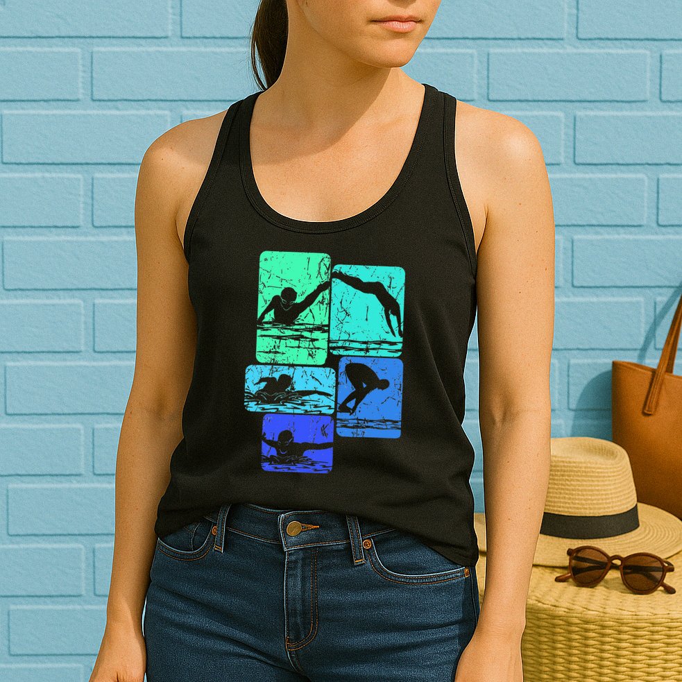 Swimming Swimmers Womens Tank Top