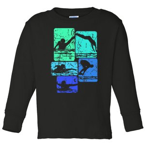 Swimming Swimmers Toddler Long Sleeve Shirt