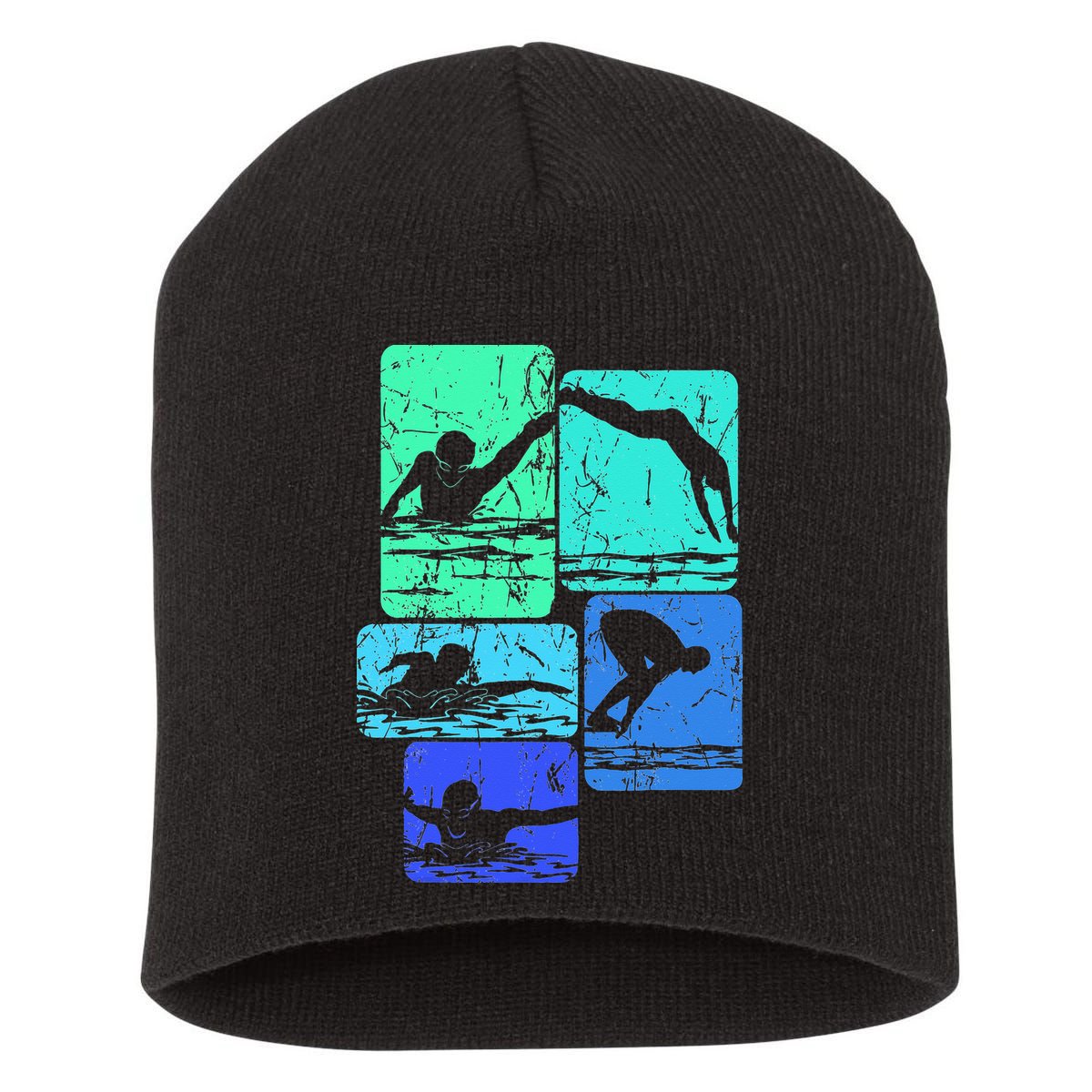 Swimming Swimmers Short Acrylic Beanie