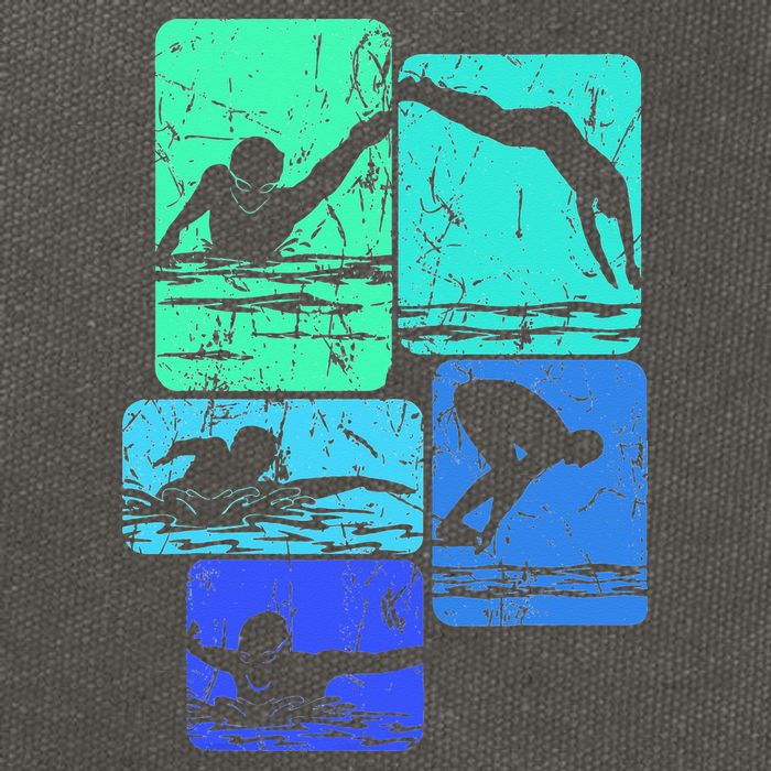 Swimming Swimmers Cotton Canvas Backpack