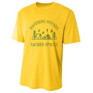 Soothing Sounds Sacred Spaces Sound Therapy Healing Camping Performance Sprint T-Shirt