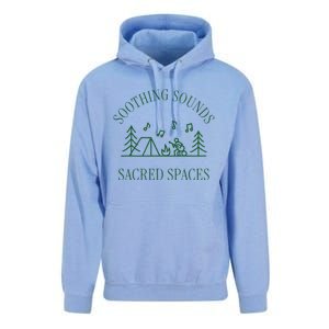 Soothing Sounds Sacred Spaces Sound Therapy Healing Camping Unisex Surf Hoodie